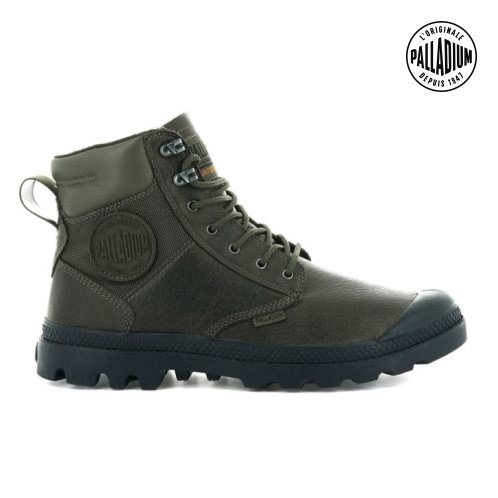 Pánské Boty Palladium Pampa Shield WP+ LTH Olivy Zelené | CZ OHM-86Z